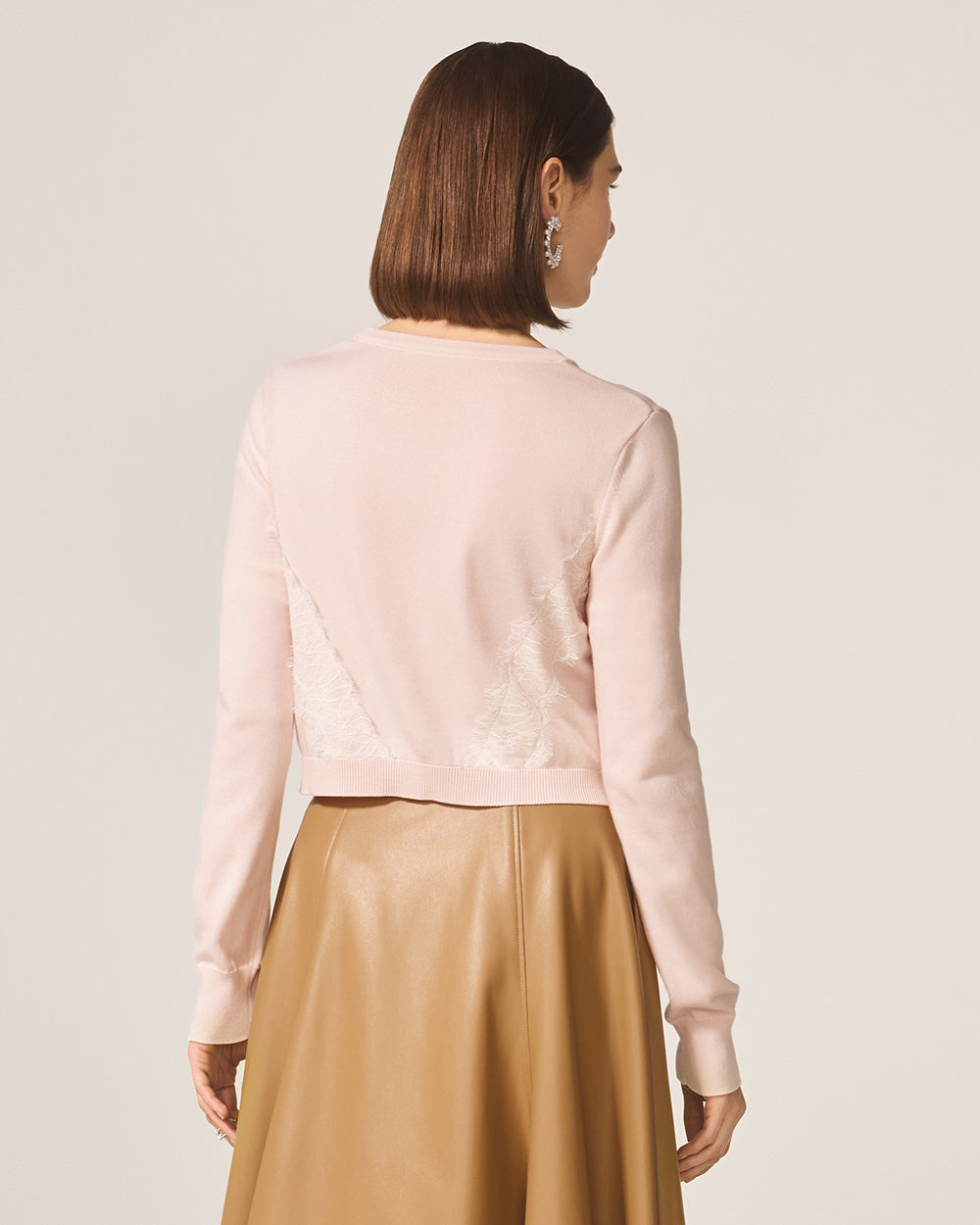 パール ブラッシュ アシュリー ニット カーディガン: additional content image block 1