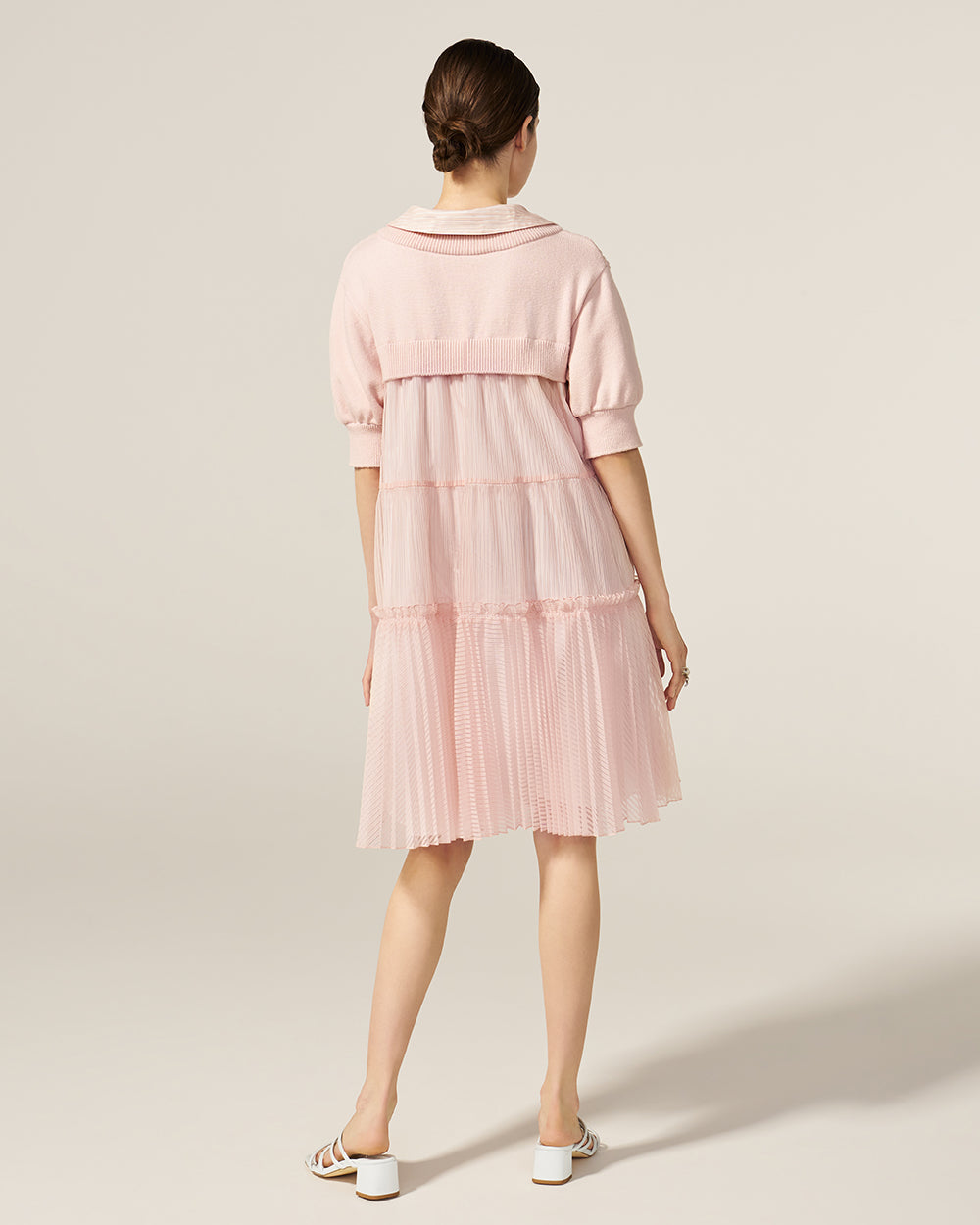 Powder Pink Forest Hills Knit Dress: additional content image block 1