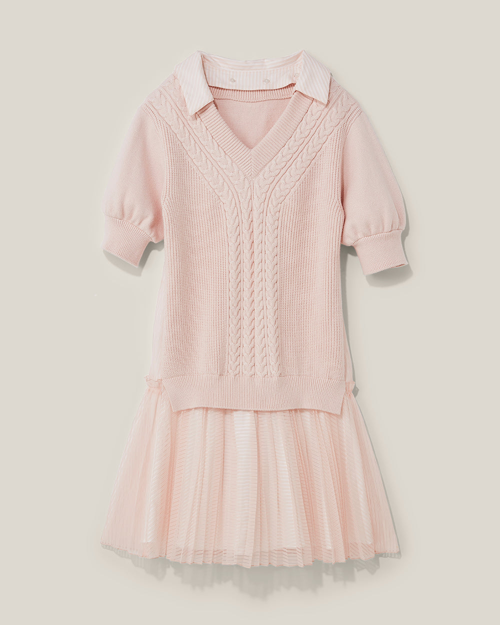 Powder Pink Forest Hills Knit Dress: additional content image block 3
