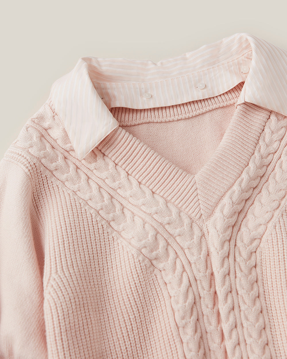 Powder Pink Forest Hills Knit Dress: additional content image block 4