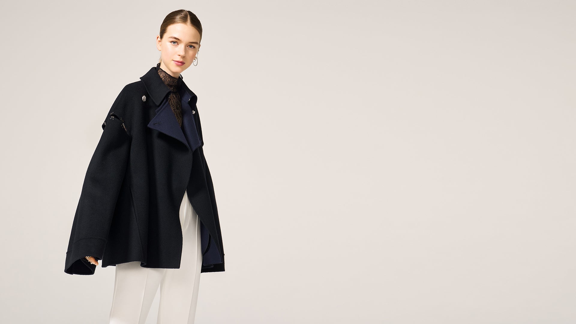 Black Patti Short Coat: hero banner
