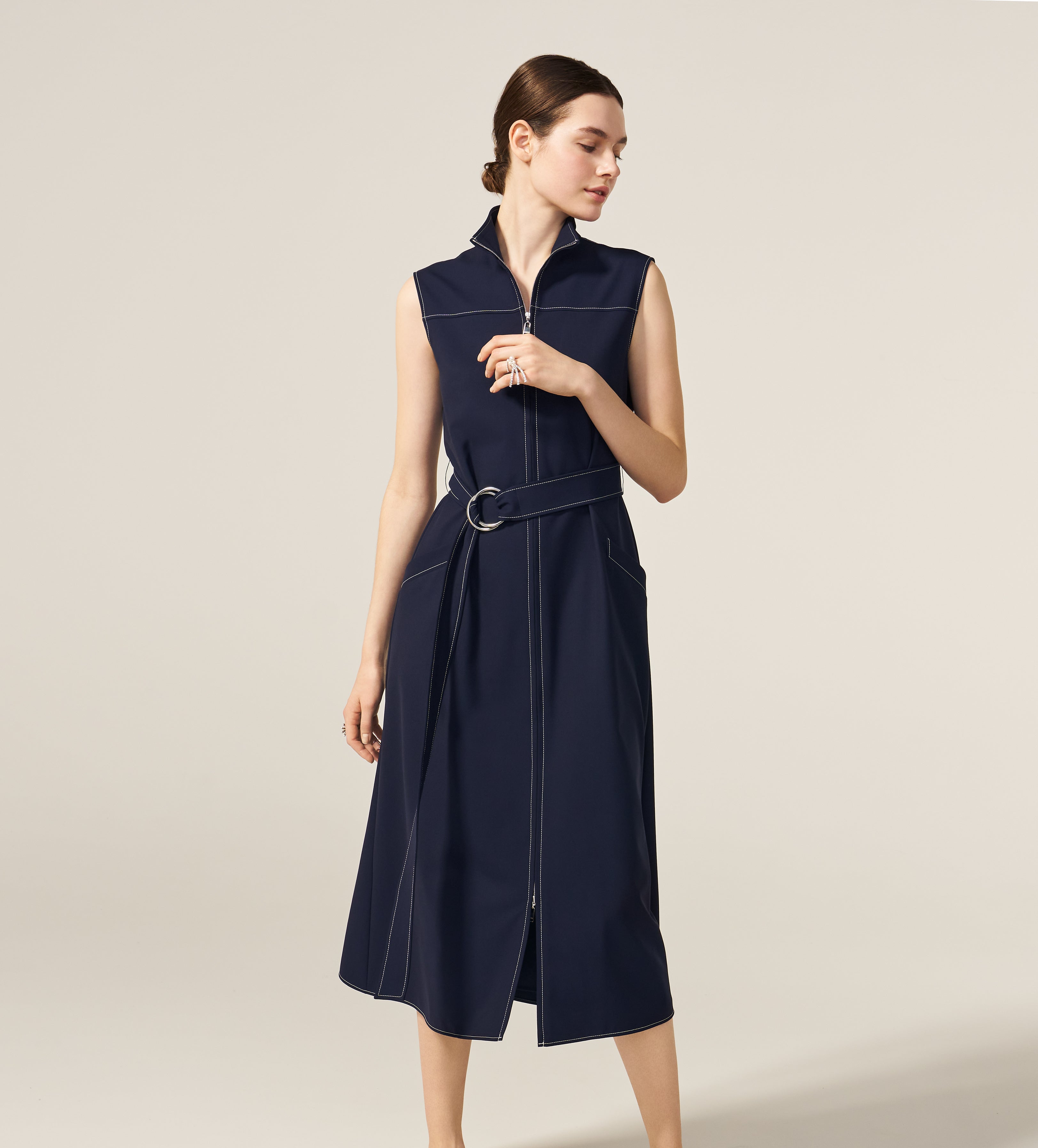 Navy Serena Dress: additional content image block 4