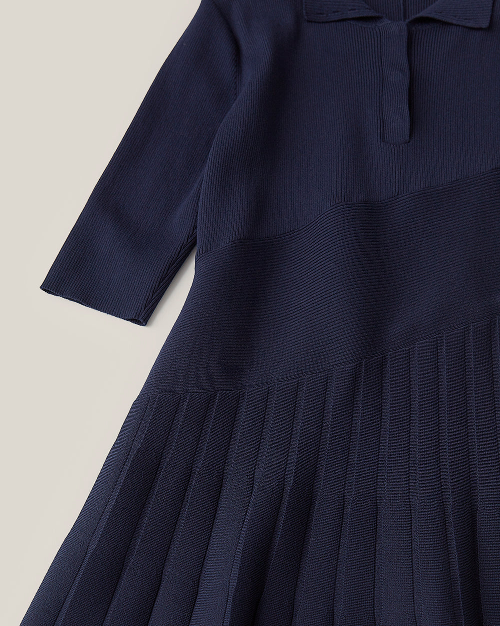 Navy Serena Knit Dress: additional content image block 3