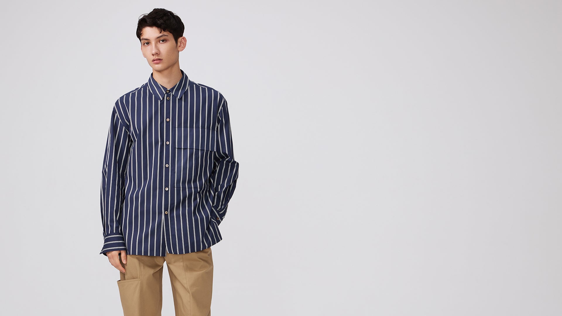 Navy Aoyama Shirt - ADEAM