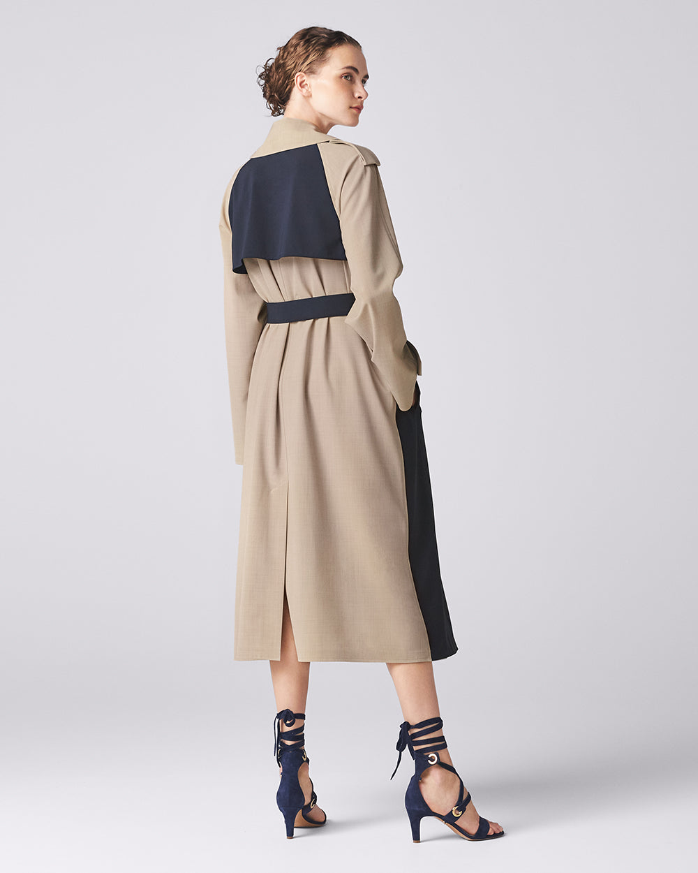 Beige x Navy Bricolage Trench Coat: additional content image block 1