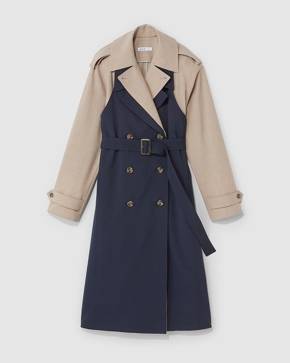 Beige x Navy Bricolage Trench Coat: additional content image block 3