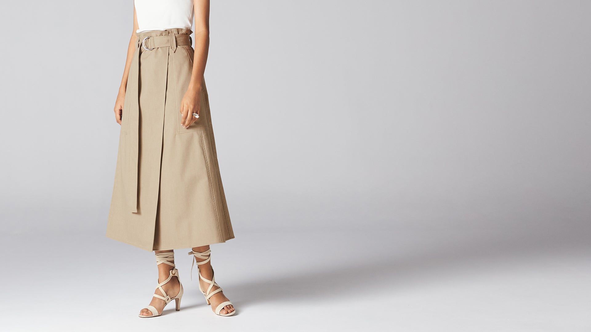 Beige Kyoto Skirt - ADEAM