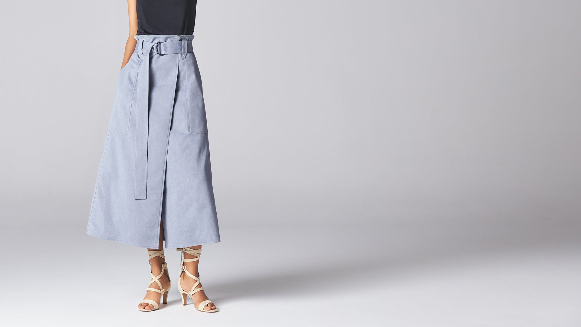 Light Indigo Kyoto Skirt - ADEAM