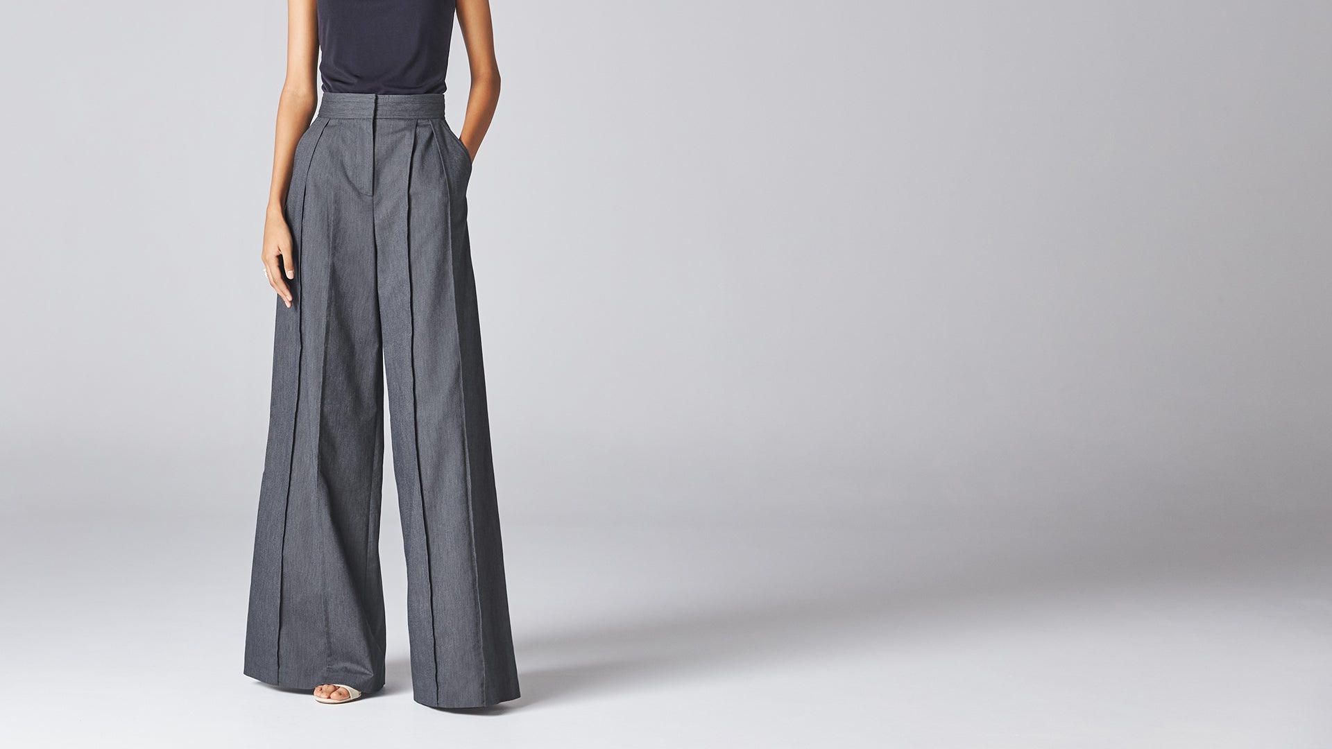 Navy Kyoto Trouser - ADEAM