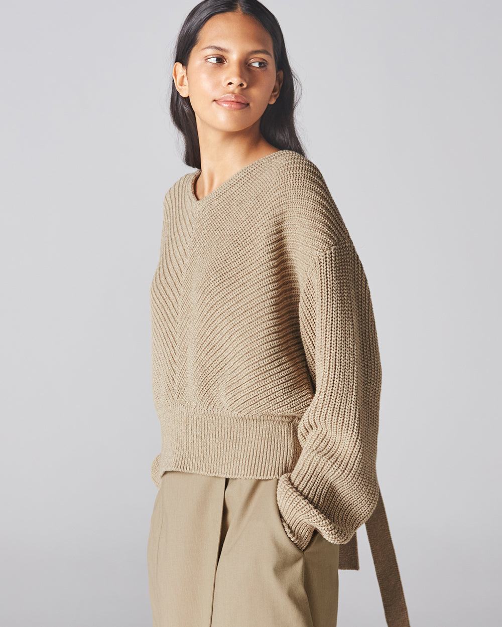 Beige Sora Cardigan - ADEAM