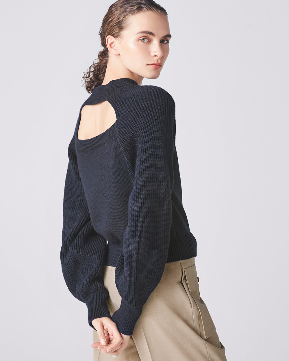 Dark Navy Void Turtleneck Top: additional content image block 2
