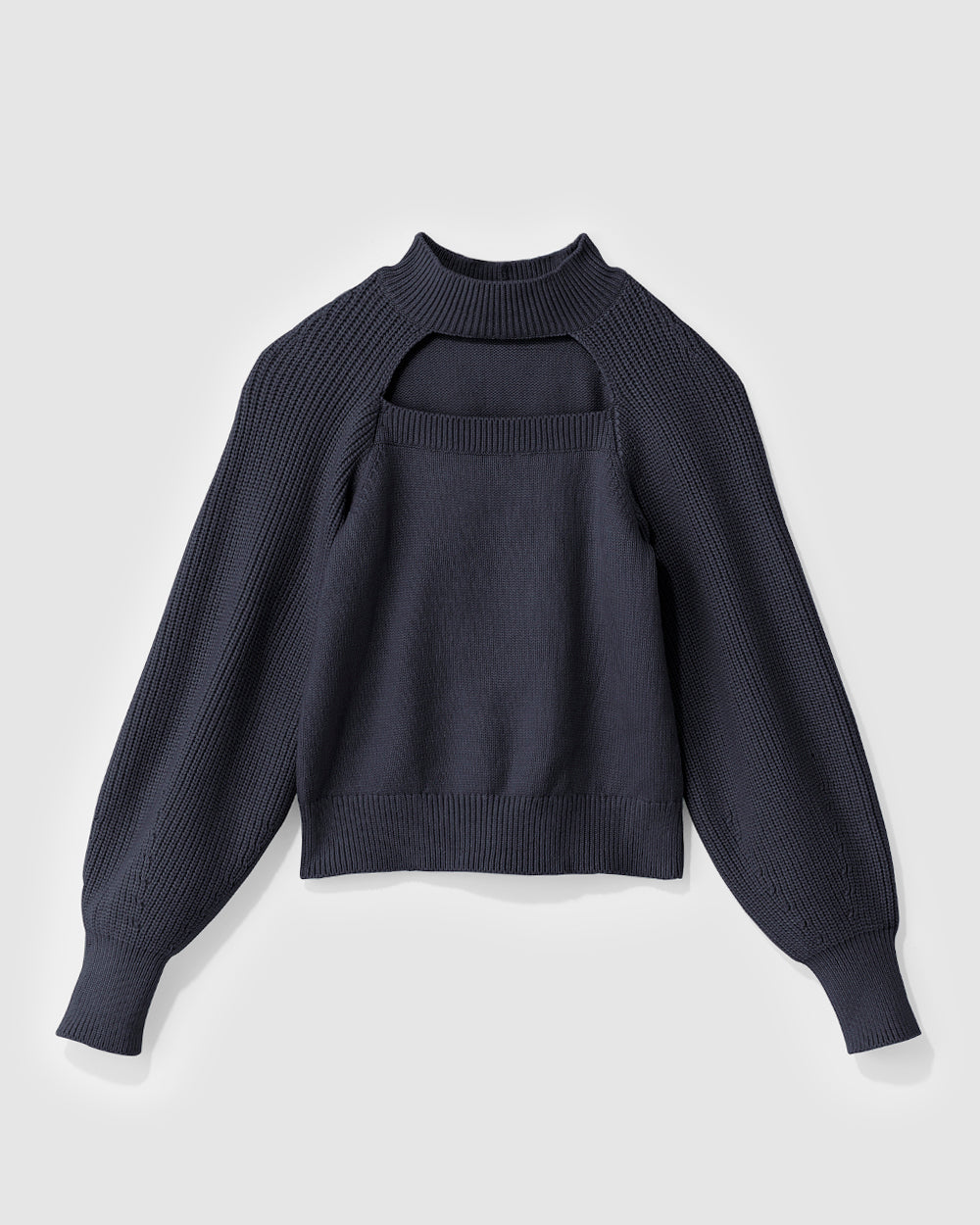 Dark Navy Void Turtleneck Top: additional content image block 3