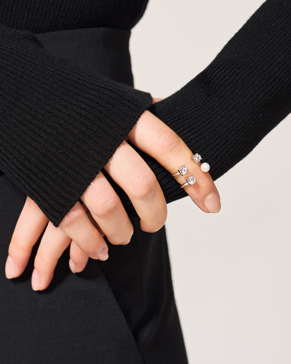 Gothic Crystal Ring View 1