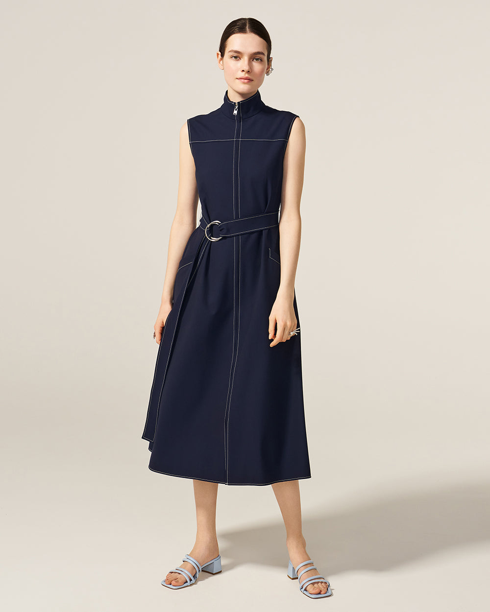 Navy Serena Dress View 1