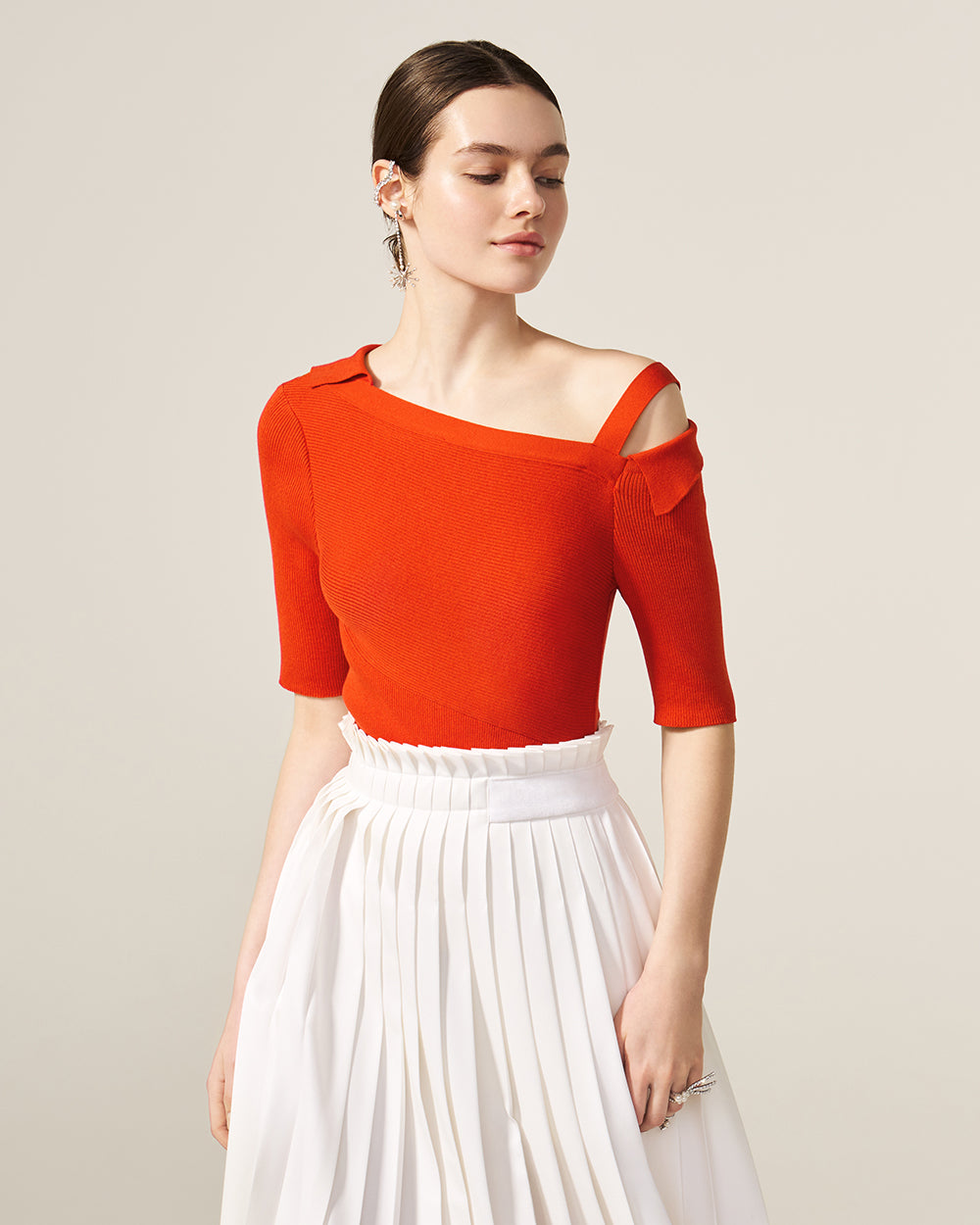 クリムゾンセリーナニットトップ View 1