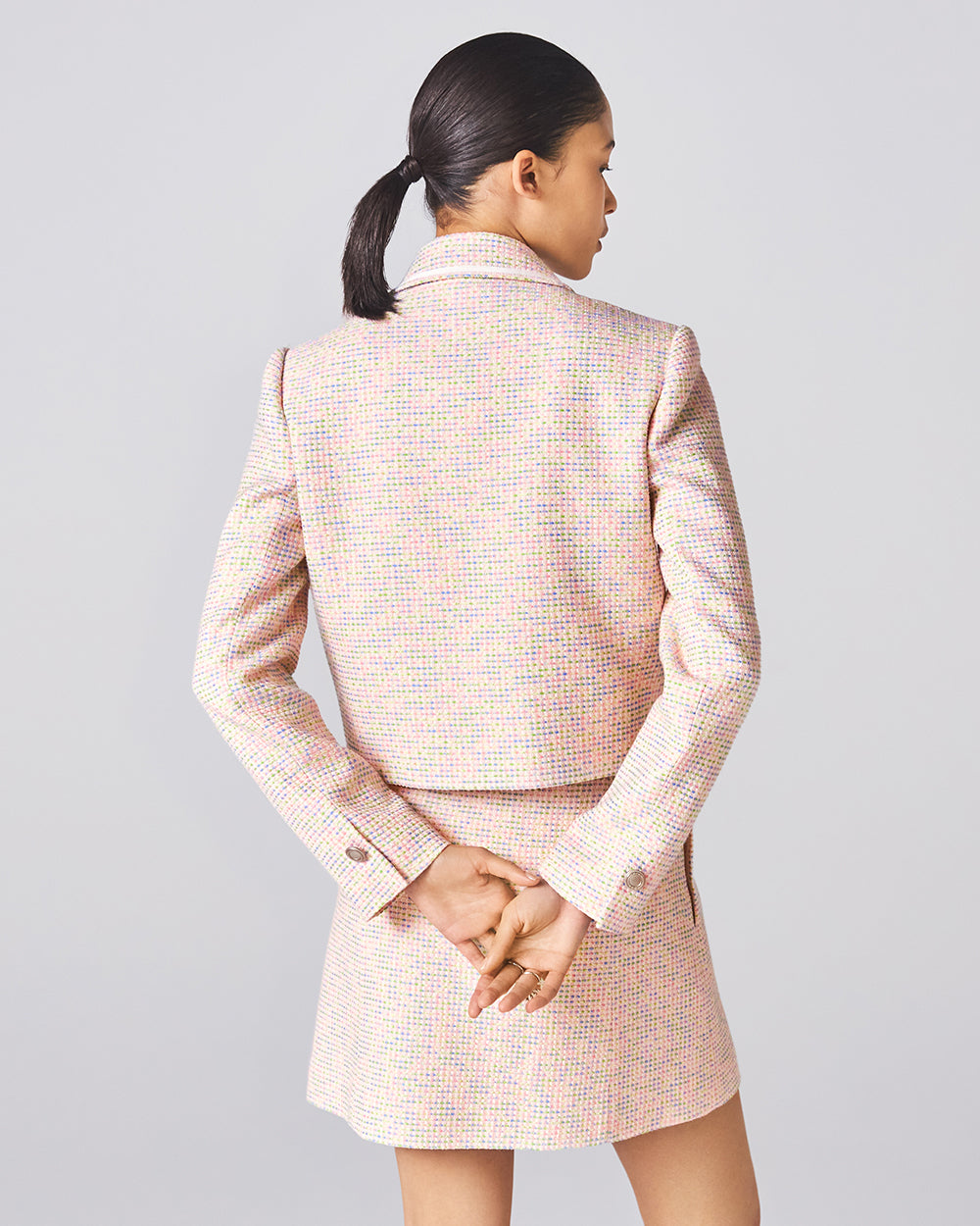 ADEAM Artisan Single-Breasted Tweed Jacket
