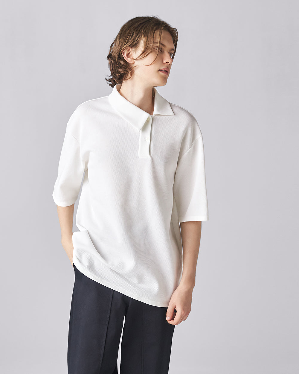 ホワイト ボードスライド ポロシャツ View 1