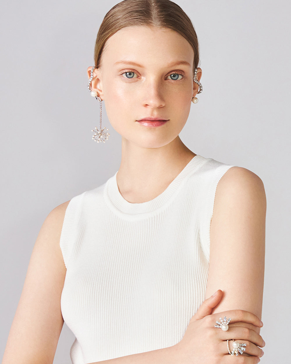 Silver Hanabi Ear Cuffs View 1