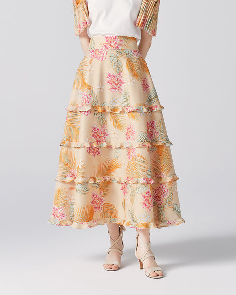 PRINTED HIBISCUS SKIRT – ADEAM