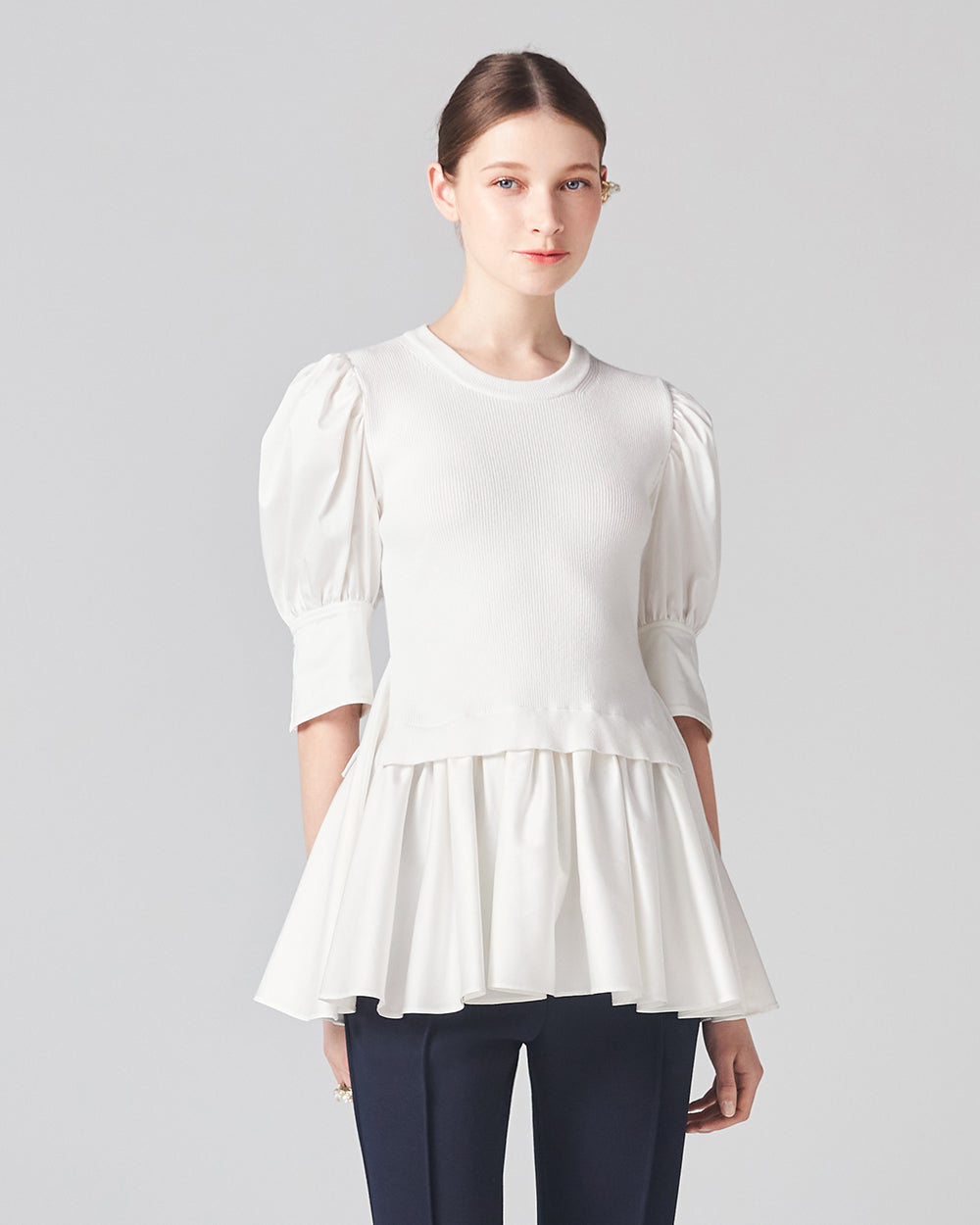 WHITE OYSTER TOP – ADEAM