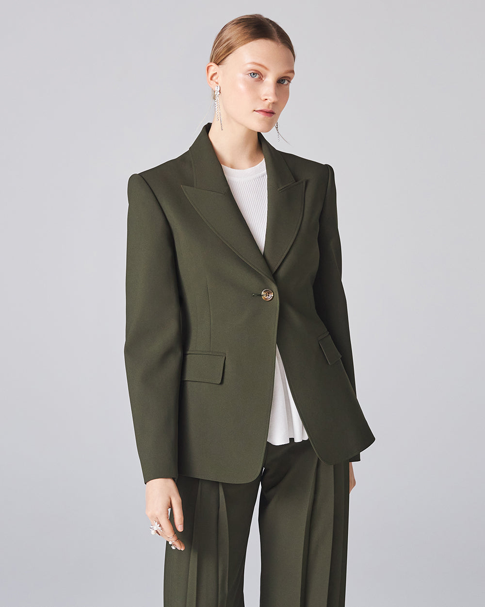 Khaki Green Parade Jacket View 1