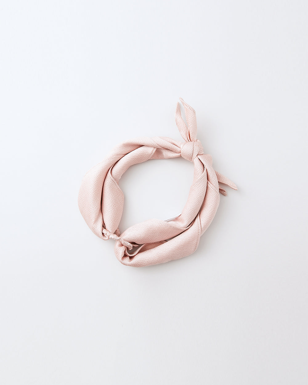 Mauve Pink Textured Satin Headband View 1