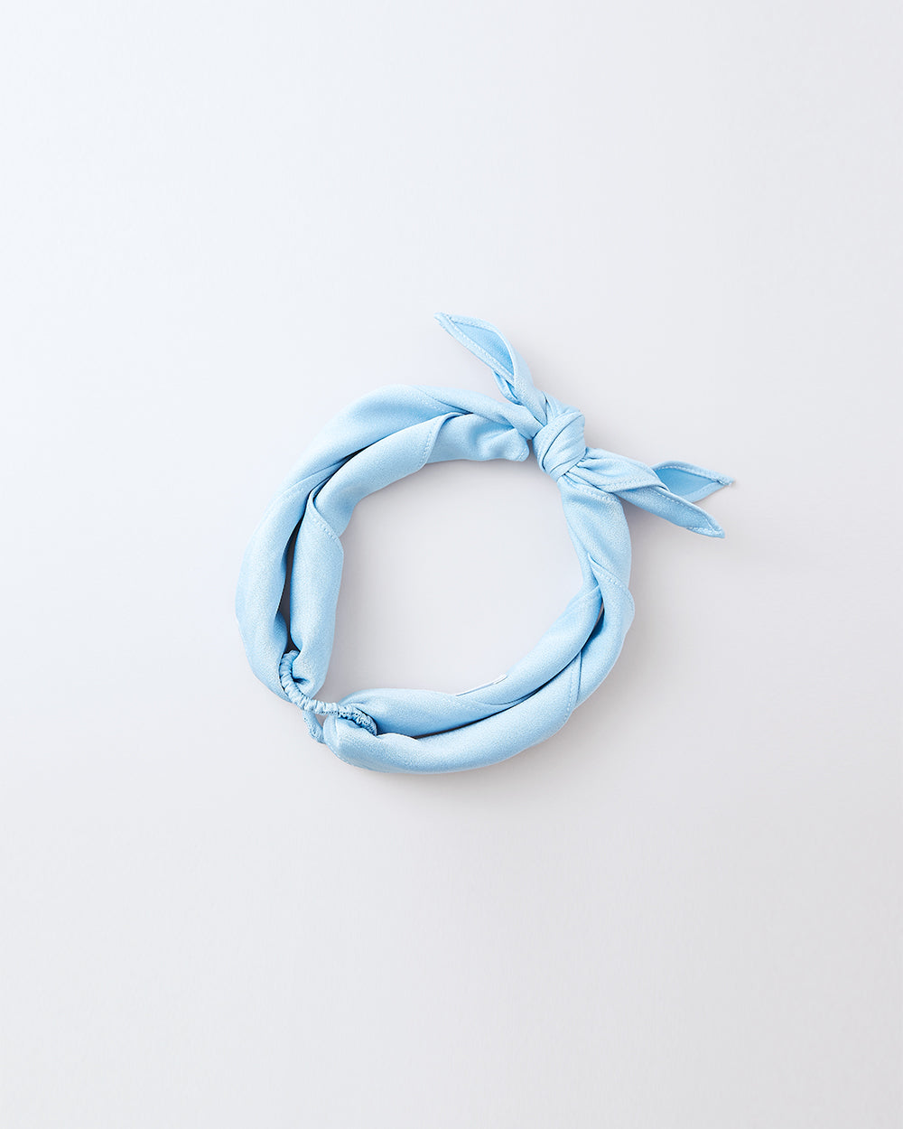 Powder Blue Textured Satin Headband View 1